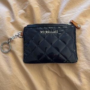 MZ Wallace Flat Metro Key Pouch. Navy Lacquer.